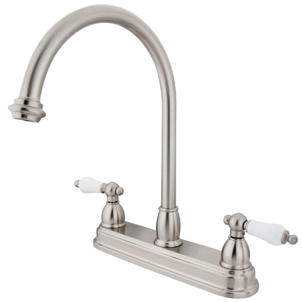 Kingston Brass Restoration Centerset Kitchen Faucet, Brushed Nickel KB3748PL - main